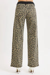 RISEN High Rise Wide Leg Leopard Printed Jeans-The High Rise Wide Leg Leopard Printed Jeans with Contrast Waist Band Detail are a bold and fashion-forward choice for making a statement. -Reef Love
