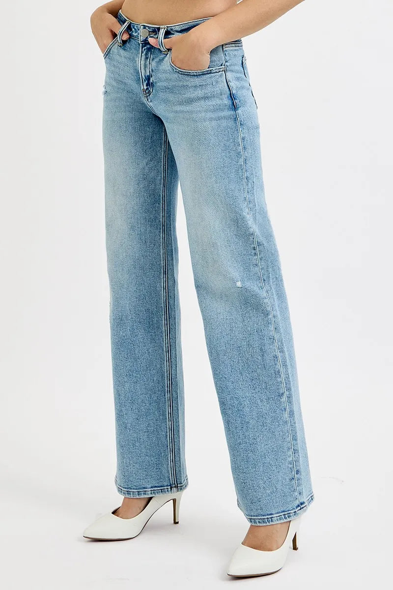 RISEN Low Rise Boyfriend Jeans-RISEN-Reef Love Boutique