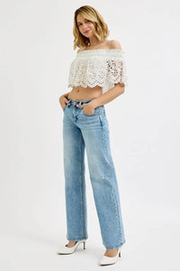 RISEN Low Rise Boyfriend Jeans-RISEN-Reef Love Boutique