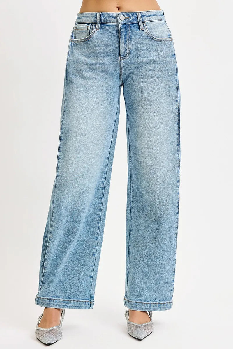 RISEN Wide leg Barrel leg convertible Jeans- Boho Chic Styles by Reef Love