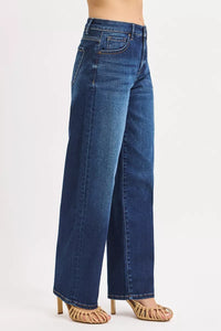 RISEN Mid Rise Wide Leg Baggy Jeans