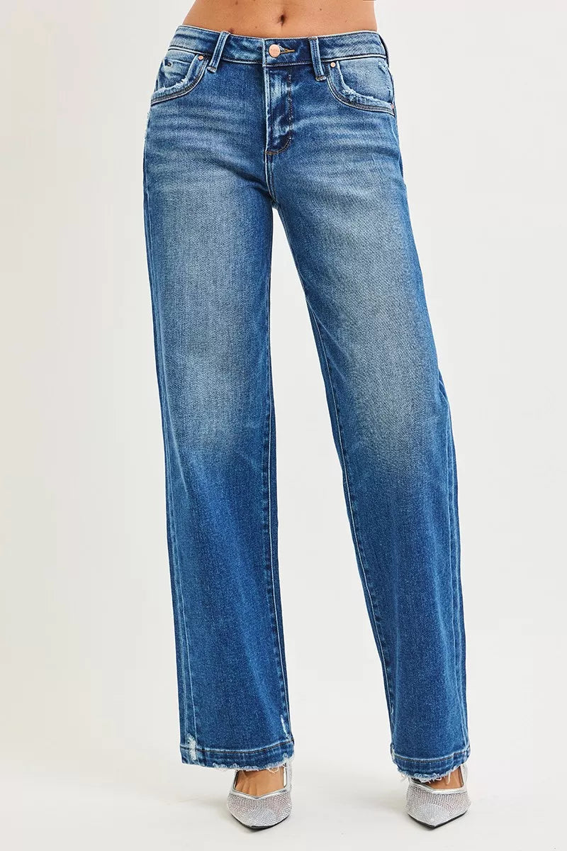 RISEN Slouchy Baggy Jeans Pocket Side Seam Detail