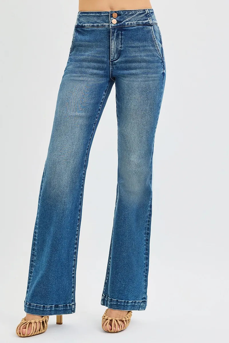 RISEN Tummy Control High Rise Bootcut Jeans