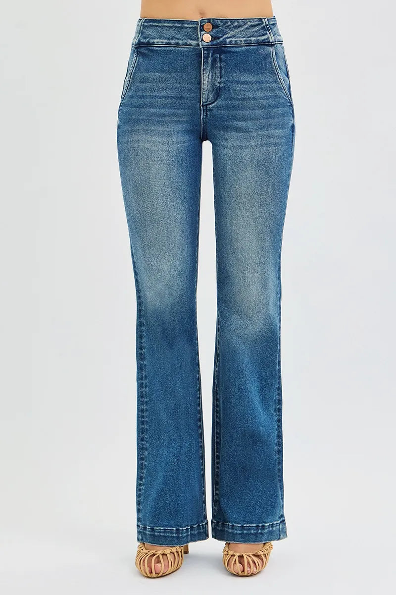 RISEN Tummy Control High Rise Bootcut Jeans