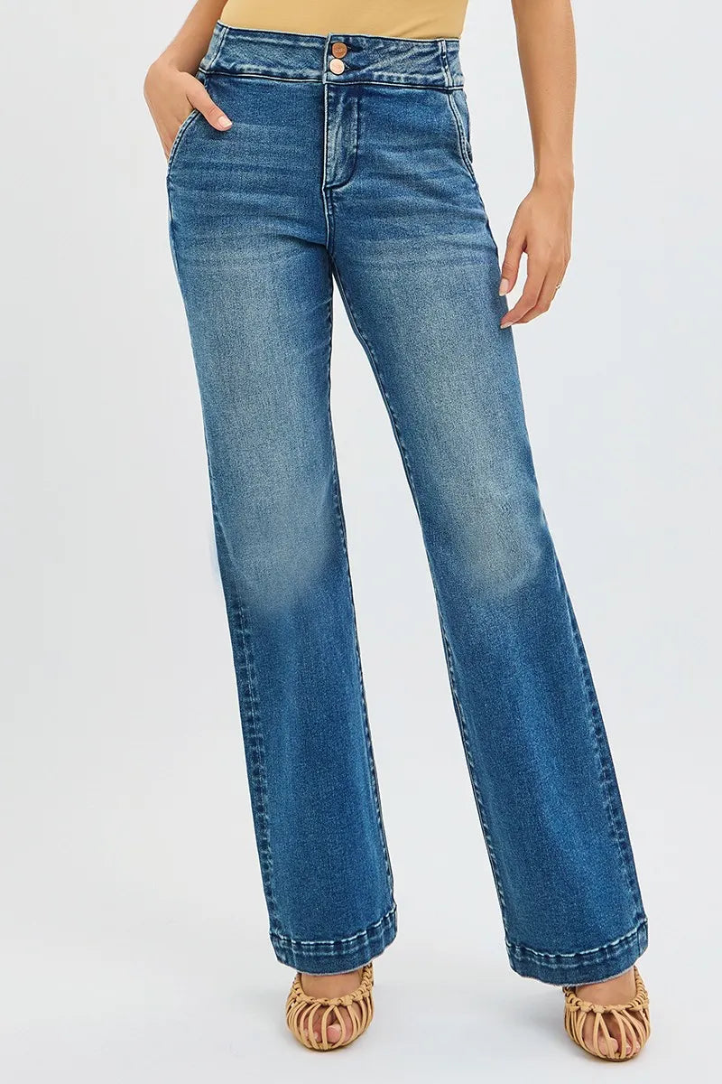 RISEN Tummy Control High Rise Bootcut Jeans