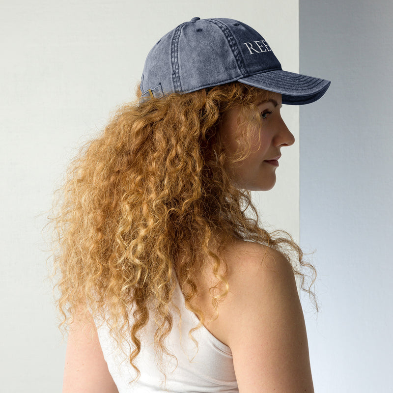 Reef Love Embroidered Vintage Cotton Twill Baseball Cap- Boho Chic Styles by Reef Love