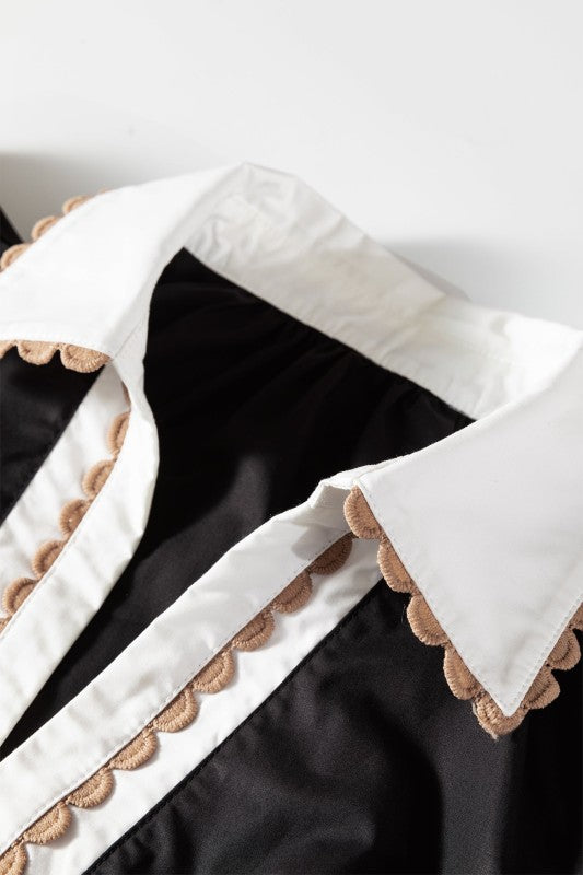 Remington Collar Short Sleeve Blouse-Reef Love