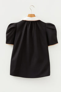 Remington Collar Short Sleeve Blouse-Reef Love