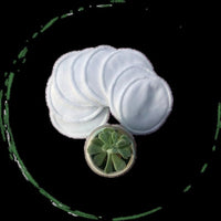 Reusable Bamboo Cotton Facial Rounds Pads, 5-Pack