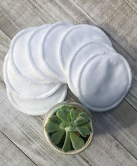 Reusable Bamboo Cotton Facial Rounds Pads, 5-Pack