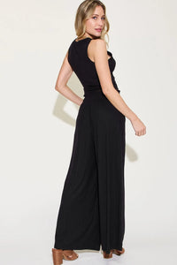 Ribbed Tank and Wide Leg Pants Lounge Set-Effortless comfort meets chic style with this Ribbed Tank + Wide Leg Pant Lounge Set. Soft stretch fabric, pockets, and versatile year-round wear. Standard + Plus size.
