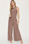 Ribbed Tank and Wide Leg Pants Lounge Set-Effortless comfort meets chic style with this Ribbed Tank + Wide Leg Pant Lounge Set. Soft stretch fabric, pockets, and versatile year-round wear. Standard + Plus size.