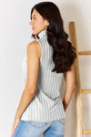 Ribbed Turtleneck Tank-Ribbed Turtleneck Tank - Classic Wardrobe Staple. Ribbed and stretchy design. Turtleneck ribbed tank available in plus sizes, perfect for all seasons and layering.