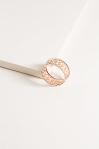 Rose Gold Argyle Cage Ring (14K)-Lovoda-Reef Love