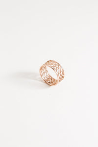 Rose Gold Argyle Cage Ring (14K)-Lovoda-Reef Love