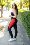 Roxie Red Panel Leggings-Reef Love