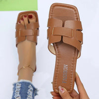 Summer Geometric Slip On Sandals