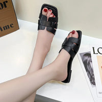 Summer Geometric Slip On Sandals