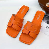 Summer Geometric Slip On Sandals