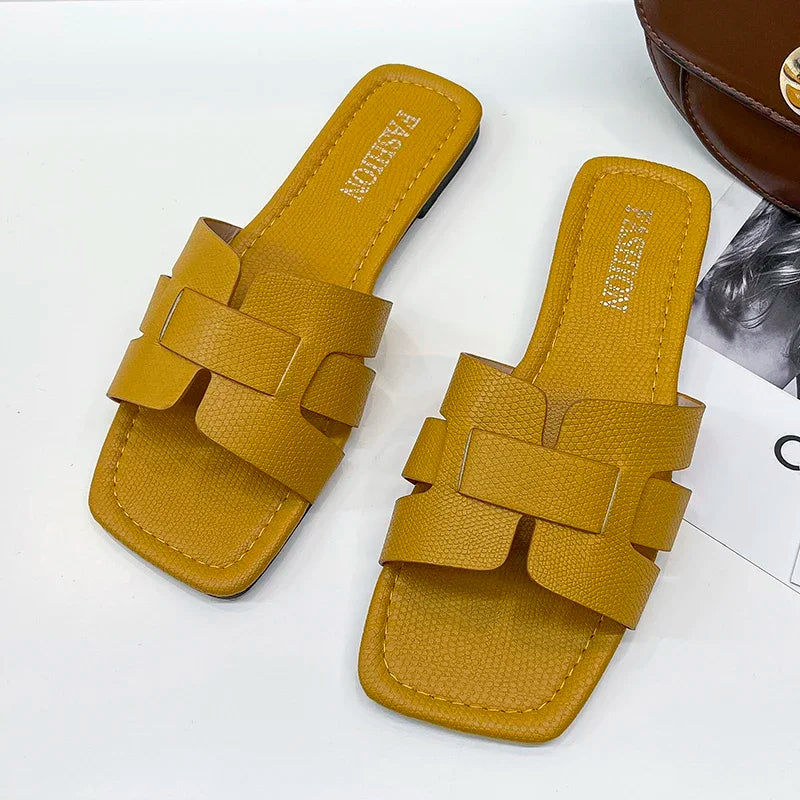 Summer Geometric Slip On Sandals