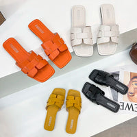 Summer Geometric Slip On Sandals