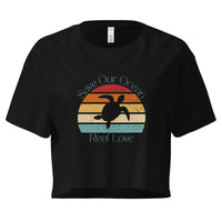 Save Our Ocean Turtle Women’s Crop Tee- Boho Chic Styles by Reef Love