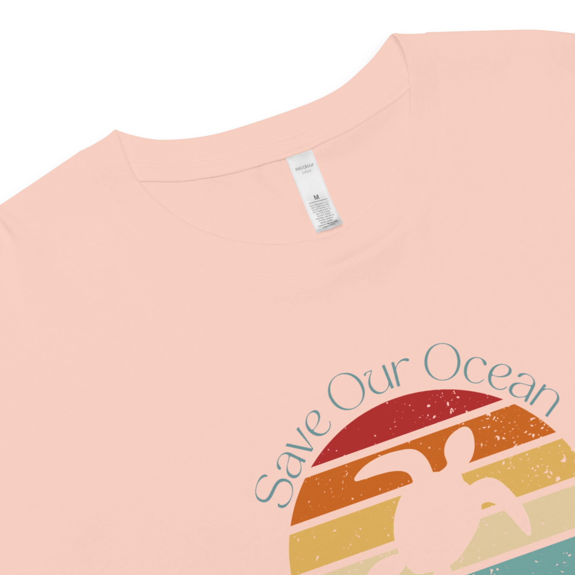 Save Our Ocean Turtle Women’s Crop Tee- Boho Chic Styles by Reef Love