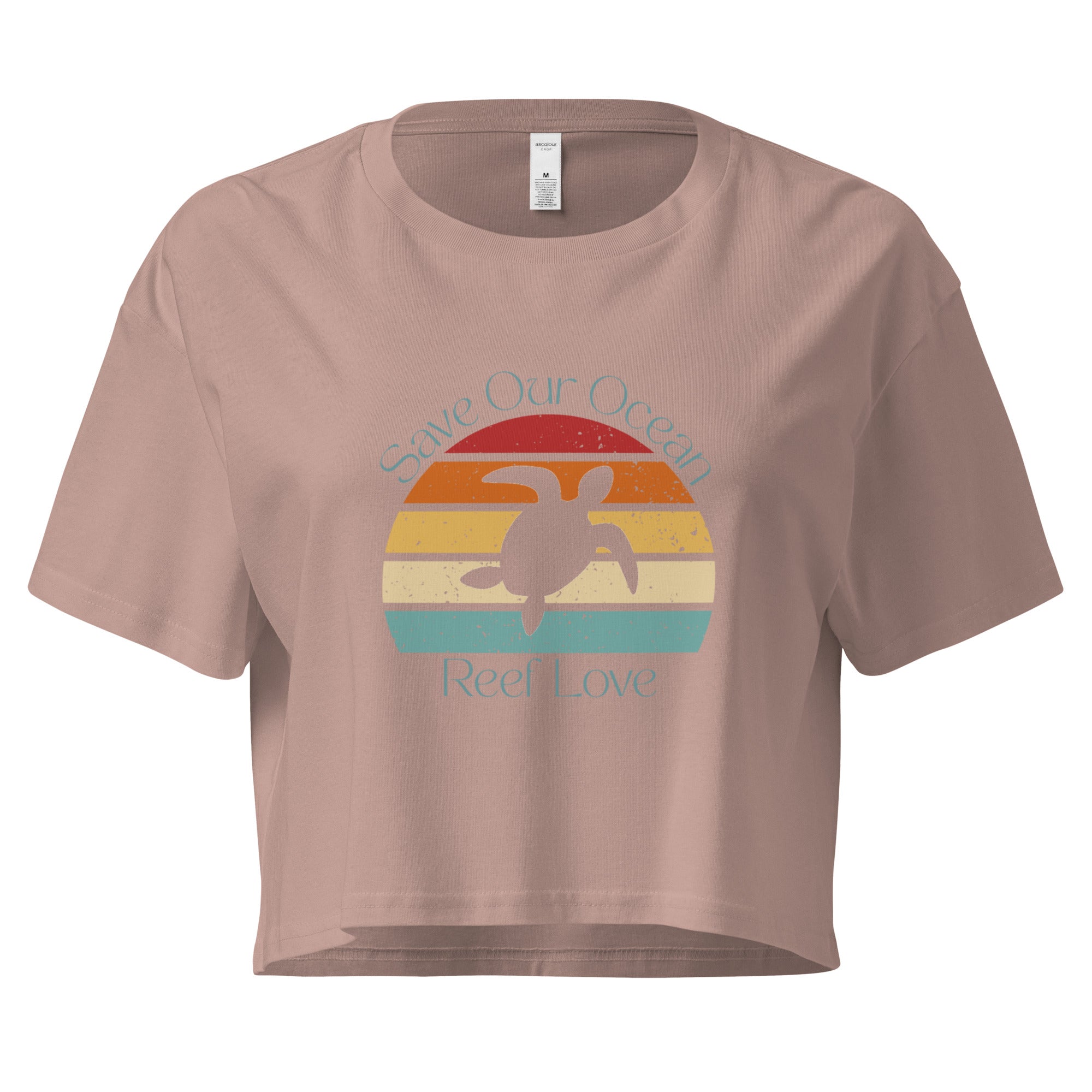 Save Our Ocean Turtle Women’s Crop Tee- Boho Chic Styles by Reef Love