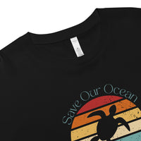 Save Our Ocean Turtle Women’s Crop Tee- Boho Chic Styles by Reef Love
