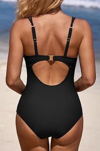 Scalloped V Neck Monokini One Piece Swimsuit- Boho Chic Styles by Reef Love