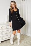 Scoop Neck Empire Waist Long Sleeve Magic Dress-Magic dress with empire waist, scoop neck & long sleeves. Flowy, flattering, and comfy style that looks great on all body types.