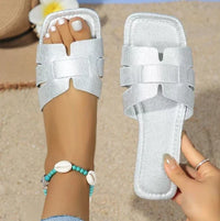 Summer Geometric Slip On Sandals