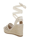 Sea Breeze Woven Lace-Up Espadrille Wedges
