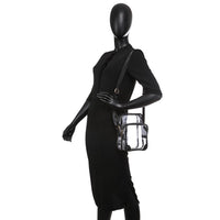 See Through Multi Compartment Crossbody Bag-See Thru Multi Compartment Crossbody Bag - Stadium Approved. Clear Multi Compartment Crossbody Bag. Transparent material, Zip Closure.