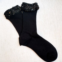 Sequin Chic Shine Top Socks-Sequin Chic Shine Top Socks - Sparkly & Chic. Designed with shimmering sequin detail at the top, these socks add a fun and fashionable twist to your everyday style.