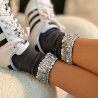 Sequin Chic Shine Top Socks-Sequin Chic Shine Top Socks - Sparkly & Chic. Designed with shimmering sequin detail at the top, these socks add a fun and fashionable twist to your everyday style.