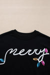 Sequin Merry Pullover and Shorts Lounge Set-Perfect for adding sparkle to your lounge wardrobe. Embrace the festive holiday spirit with the sparkling sequin detailing pullover and shorts loungewear set.-Reef Love