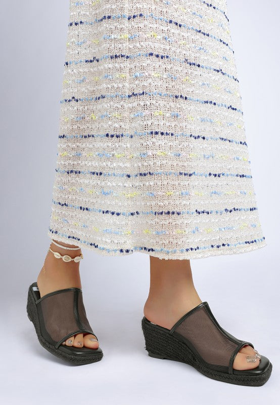 Seraphine Breathable Mesh Slip-On Wedges-Reef Love