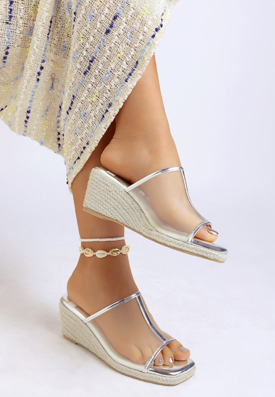 Seraphine Breathable Mesh Slip-On Wedges-Reef Love