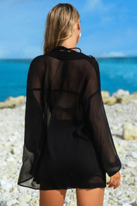 Sheer Shirt and Shorts Swim Cover-Up Set- Boho Chic Styles by Reef Love