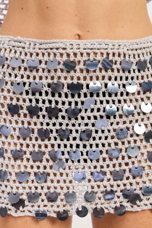 Shell Trim Crochet Cover-Up Mini Skirt- Boho Chic Styles by Reef Love