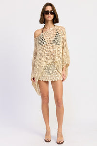 Shell Trim Crochet Cover-Up Mini Skirt- Boho Chic Styles by Reef Love