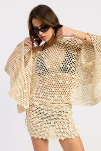 Shell Trim Crochet Cover-Up Mini Skirt- Boho Chic Styles by Reef Love