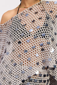 Shell Trim Crochet Oversized Poncho Cover-Up Top- Boho Chic Styles by Reef Love