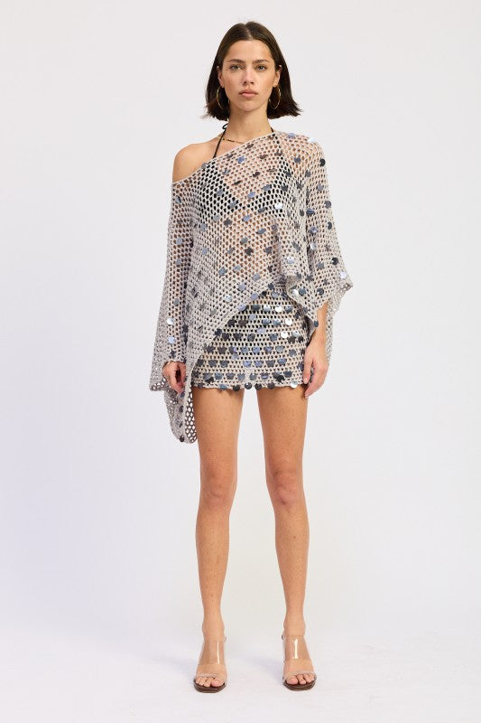 Shell Trim Crochet Oversized Poncho Cover-Up Top- Boho Chic Styles by Reef Love