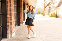 Shelly Tummy Control Black Mini Skort-Reef Love