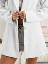 Single Breasted Peaked Lapel Blazer-This classic white oversized long blazer features a relaxed fit design perfect for casual and semi-formal occasions, showcasing a timeless notched lapel collar-Reef Love