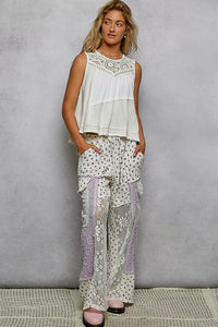 Sleeveless Top with Crochet Contrast- Boho Chic Styles by Reef Love