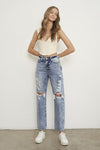 Slim Boyfriend Distressed Jeans-Jeans-Insane Gene-Reef Love
