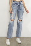 Slim Boyfriend Distressed Jeans-Jeans-Insane Gene-Reef Love